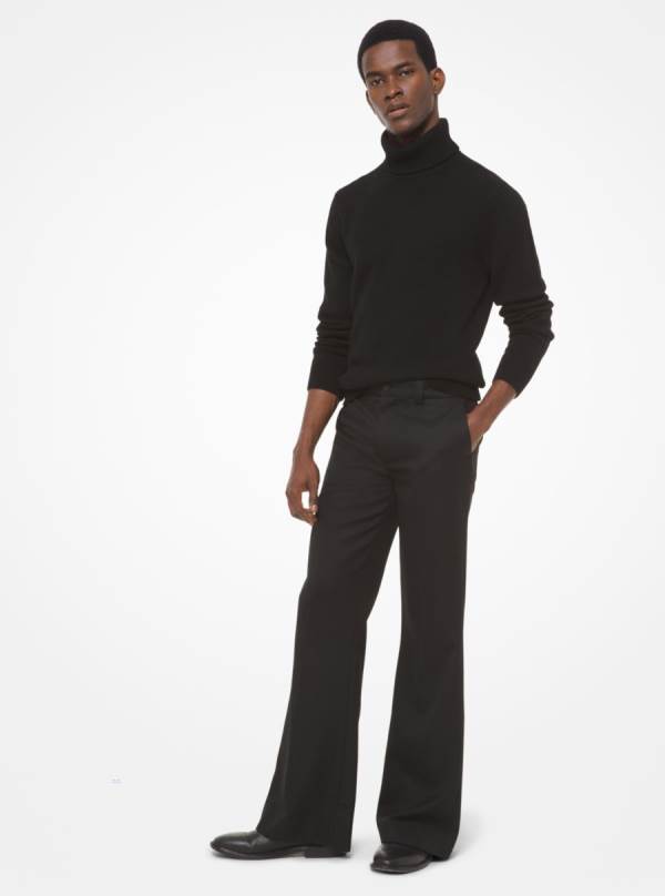 Panske Svetre Michael Kors Cashmere Turtleneck Čierne - Oblecenie Michael Kors Levně | SHUGC-5648